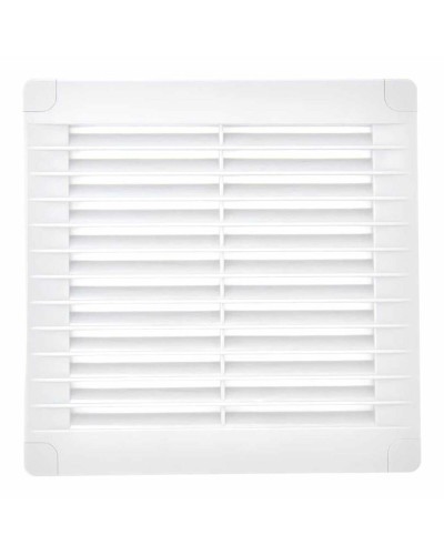 EDM ventilation grille, white, 15x15 cm, for air circulation and ventilation
